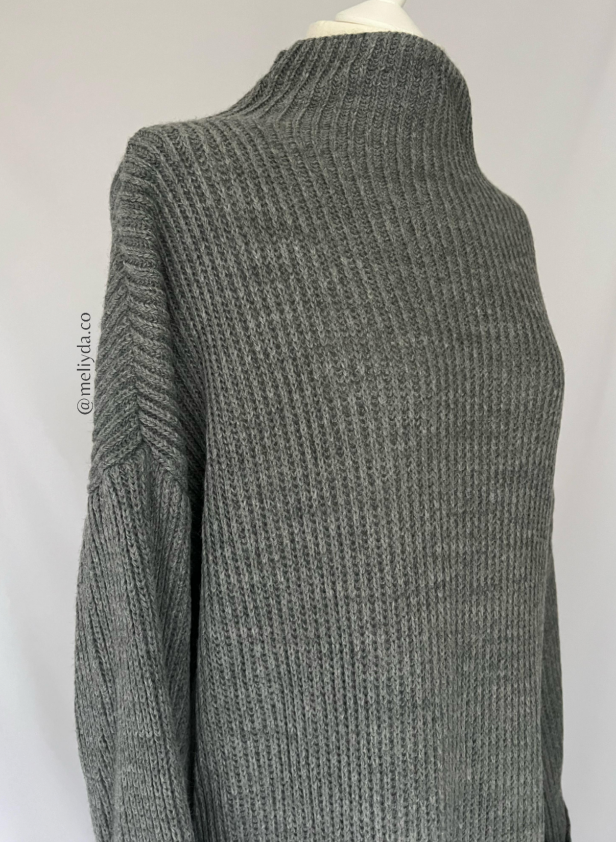 Robe pull Farah - Gris foncé