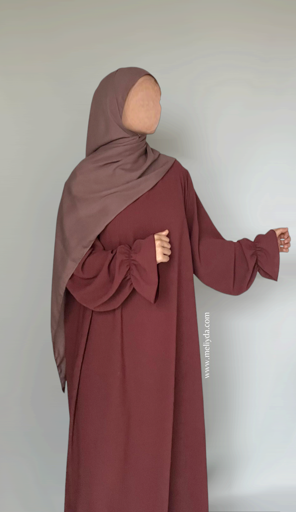 Abaya Nour - Vieux rose