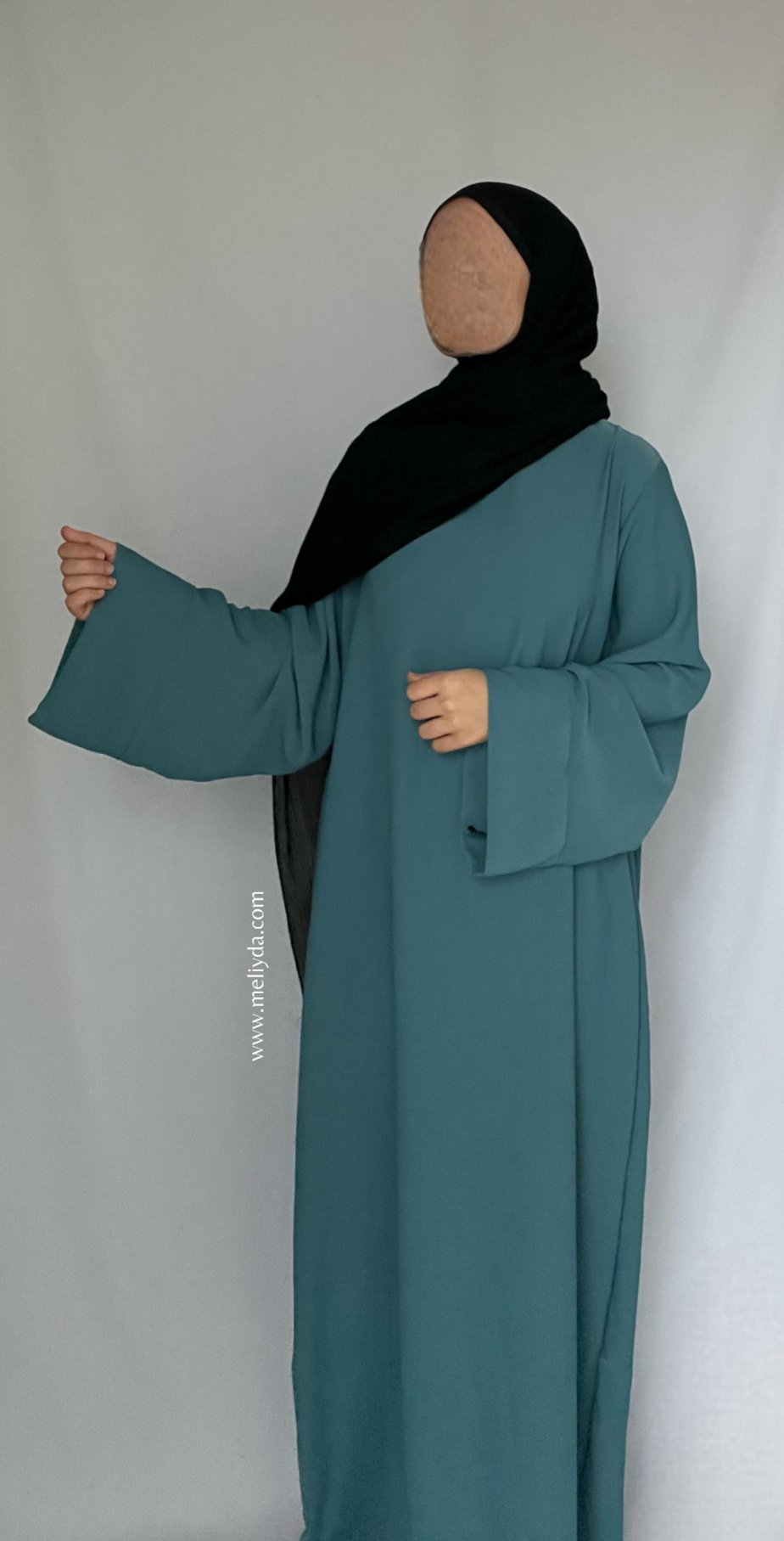 Abaya Layla - Bleu canard