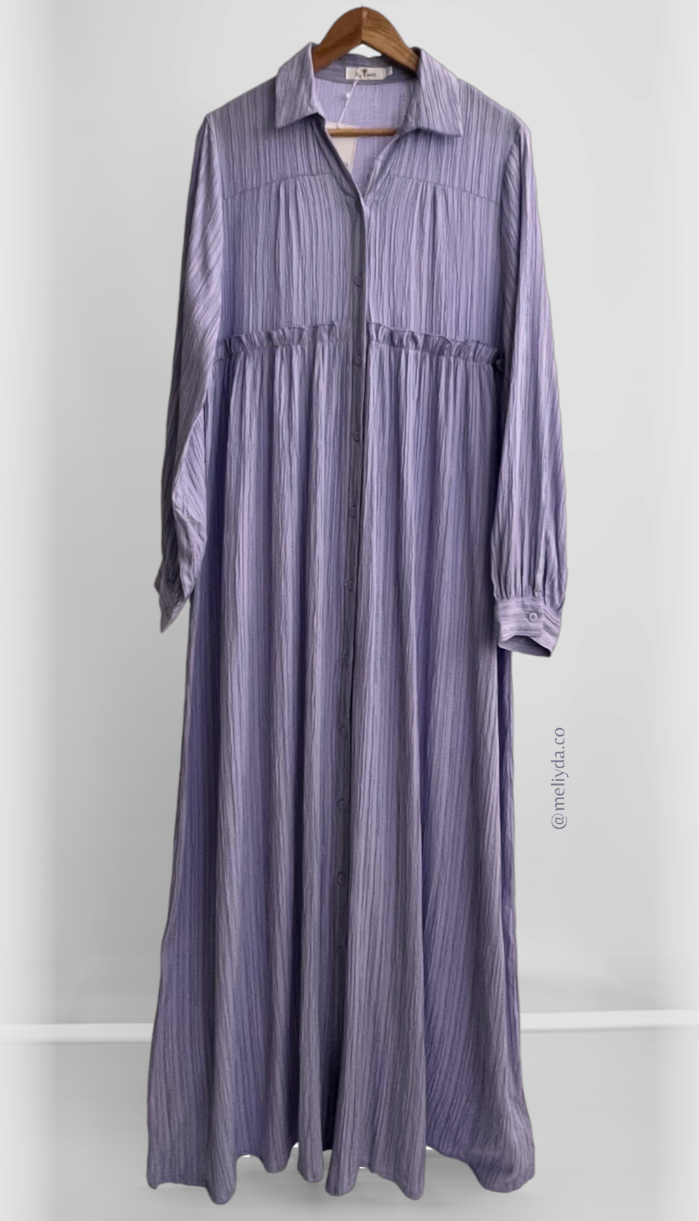 Robe chemise plissée - Lila